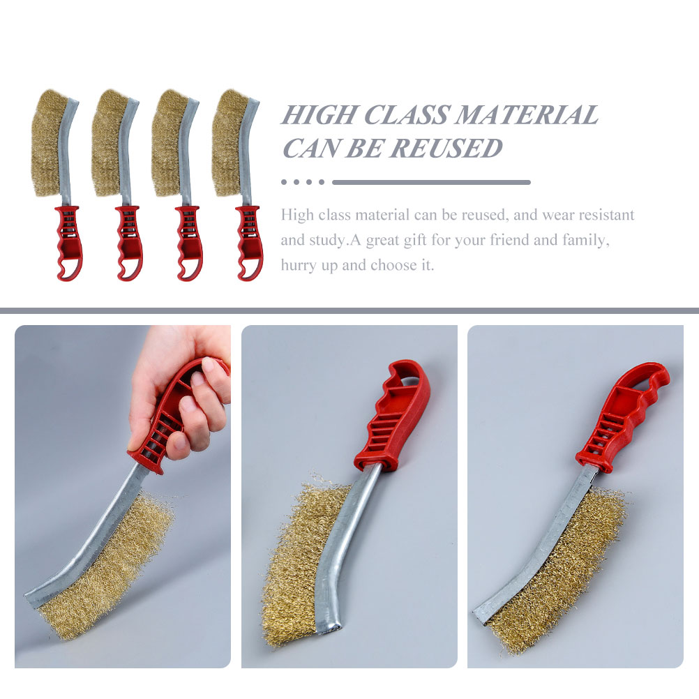 12 Pcs  Wear-resistant Grill Brush Convenient Grill Scrubber Portable Barbecue Brush Camping Supply