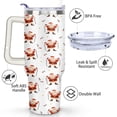 thumbnail image 3 of Santa Claus Lights 40 Oz Tumbler with Handle Lid and Straw Stainless Steel Double Walled Vacuum Insulated Cup Merry Christmas Gifts Tumbler for Women Men Friends Outdoor Indoor, 3 of 6