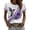 White, variant on Womens Purple Ribbon Alzheimer'S Awareness Support Shirts Alzheimers Floral & Hummingbird Print Tops Short Sleeve Crew Neck T Shirts For Women