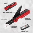 thumbnail image 3 of Cuchillo plegable/navaja multiusos WORKPRO 2 en 1 con 10 hojas, color rojo, 3 of 8