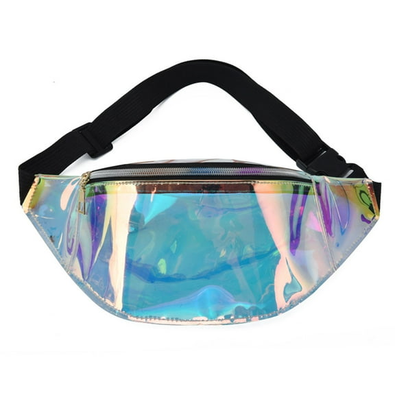 Holographic Waist Bag Translucent Fanny Pack Beach Travel Women Belt Bag Bum Hip Pouch Money Phone Holder