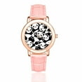 thumbnail image 1 of SUNENAT Cute Happy Panda Funny Animal Women's Rose Gold-plated Wrist Watches with Pink Leather Band, 1 of 5