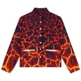 thumbnail image 4 of Jackets for Women Winter Coat Jackets Flannel Stand Collar Jacket(Active Lava,Size:S-4XL), 4 of 7