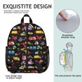 thumbnail image 5 of Cartoon Transportation Backpack Backpack for School,Schoolbag with Adjustable Shoulder Straps & Padded Back,13.8"x11.4"x6", 5 of 6