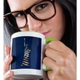 thumbnail image 2 of 3drose, Lady Liberty Covered with American Flag on Blue, 11oz Two-tone Green Mug, 2 of 6