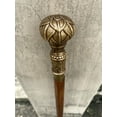 thumbnail image 2 of 36" Brass Handle Wooden Walking Stick | Victorian Designer Cane | Gentlemen’s Classic Walking Stick | Premium Gift for Dad, Birthday & Special Occasions, 2 of 2