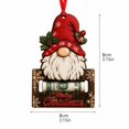 thumbnail image 2 of Christmas Cash Gift Holder with Wooden Design, Single Piece, Red and Brown, for Holiday Gifting, Ornament, 2 of 4