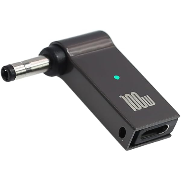 wonima11 USB C to Laptop Charger Converter, Type C to DC for Lenovo 20V 3.25A 65W with 4.0mm/1.7mm Plug, 100W PD, Charging Connector for (4.0 x 1.7mm for Dell or Lenovo)