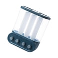 thumbnail image 2 of kurtrusly 1/2/3 Wall-Mounted Dry Food Storage Dispenser Convenient Rice Box Candy Organizer Blue 4 Grid 1 Pc, 2 of 6