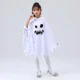 thumbnail image 4 of Capa de demonio fantasma blanco que brilla en la oscuridad para niño y niña, disfraz de cosplay para niños, disfraz de fantasía para actuación, fiesta temática de Halloween, 4 of 5