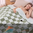 thumbnail image 4 of MEUDYT Electric Heated Blanket for Adult, 50.1"x60.1" Soft Flannel Heating Blanket with 10 Heating Levels & 8 Hours Auto Off，Sage Green, 4 of 8