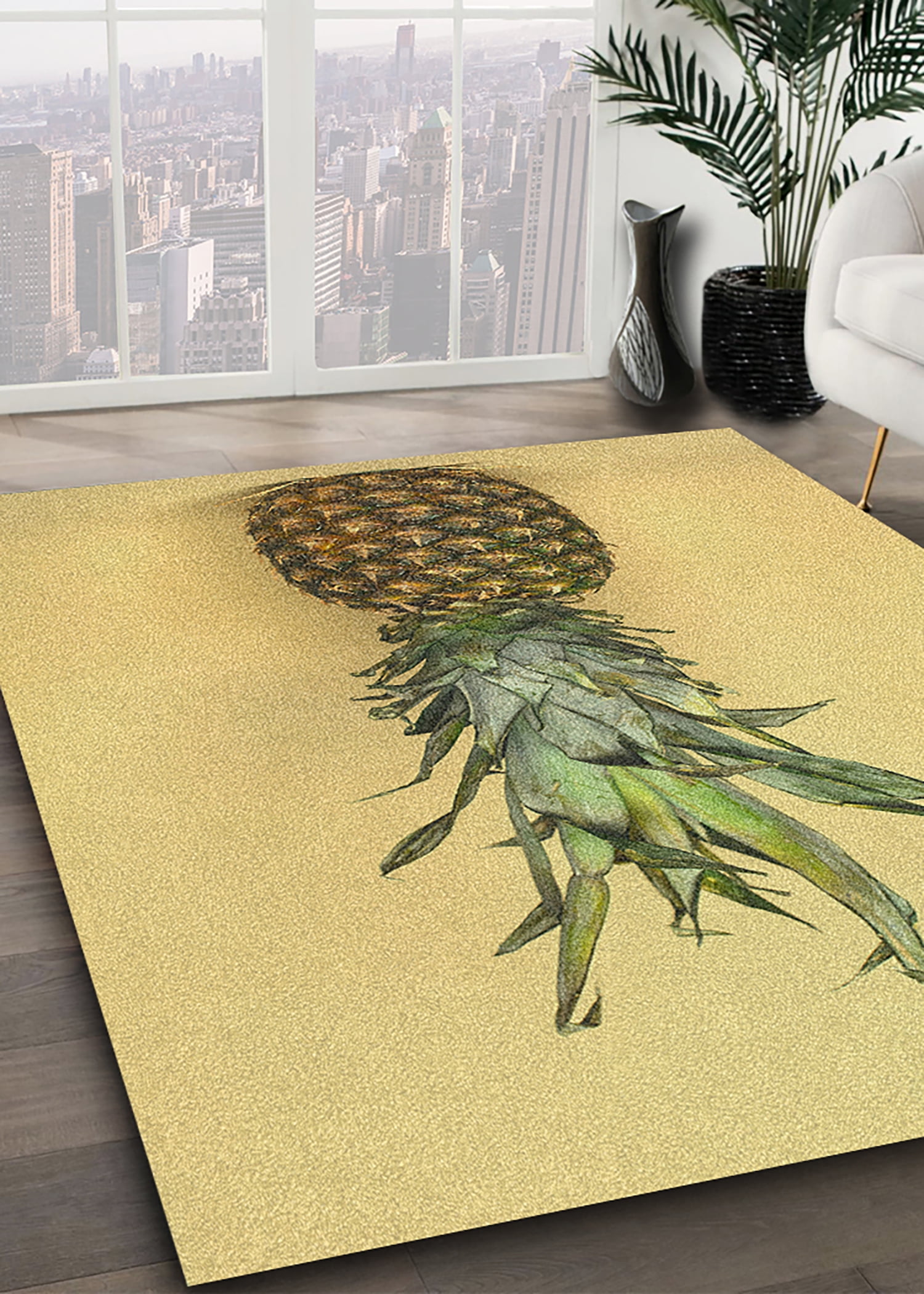 Ultra Soft Indoor Area Rug Runner Colorful Pattern with Pineapples Fluffy Area Rugs for Living Room Small Carpets for Home Decor Bathroom Play Room Children Nursery Rug 2x3 Feet 