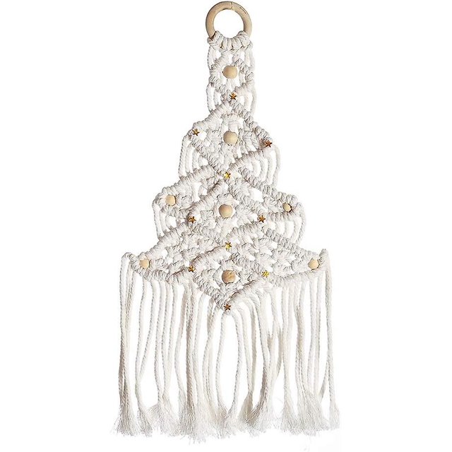 Tapiz de pared de macramé, decoración bohemia, decoración de pared tejida a mano, decoración del hogar tejida a mano, sala de estar, dormitorio. Afortunado Sencillez