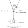 thumbnail image 7 of Silvora Silver Lariat Necklaces for Women Trendy Drop Moon Star Pendant Y-Necklaces Stainless Steel Long Chain Elegant Jewelry Gifts for Granddaughter Sister Christmas, 7 of 7