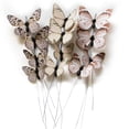 thumbnail image 1 of Paquete de 12 estacas decorativas con forma de mariposa en 3D para decoración del hogar, 1 of 9