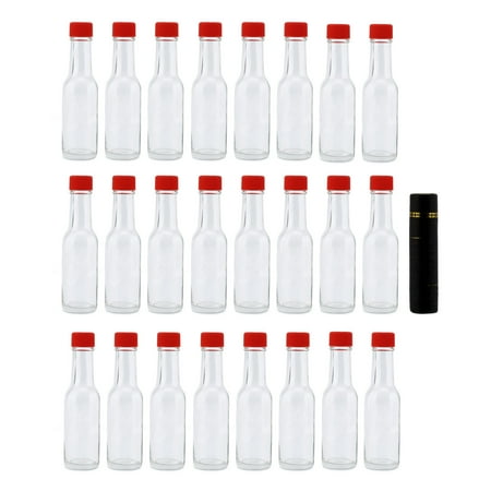 

3-Ounce Mini Hot Sauce Bottles (24-Pack; 3oz) w/Red Caps & Dripper Inserts