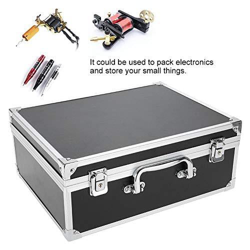 Rolling Travel Case with Tattoo Piercing and Cosmetic Supply Compartments   Aluminum Construction and Key Locks Beauty  Personal Care