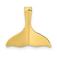thumbnail image 1 of 14k Yellow Gold Whale Tail Fish Mermaid Slide Necklace Charm Pendant Chain Sea Life, 1 of 6