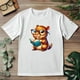 thumbnail image 4 of Playera Blanca Camiseta Unisex Estampada Capibara con Lentes, 4 of 5