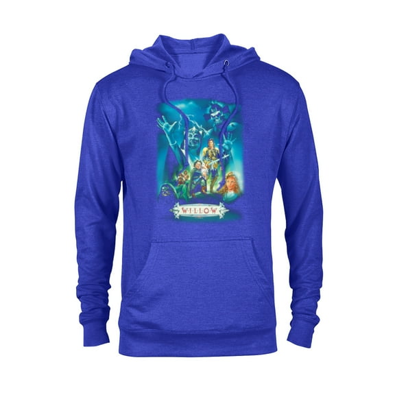 Lucasfilm Willow Illustrated Blue Movie Poster - Pullover Hoodie for Adults - Customized-Royal