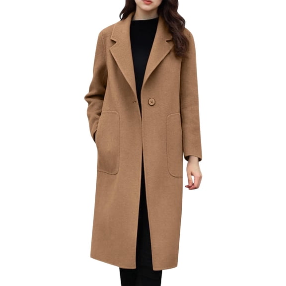 Cardigan Sweaters for Women Hemlock Trench Coat Full Length Cotton Peacoat Open Front Single Breasted Coat Fashion Elegant Work Overcoat Sweater