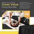 thumbnail image 2 of High Quality Disposable Round Black Plastic Tablecloth - 83*83inch Round Plastic Tablecloth - Black Color - For Indoor or Outdoor. Perfect for parties, 2 of 5