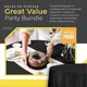 thumbnail image 2 of High Quality Disposable Round Black Plastic Tablecloth - 83*83inch Round Plastic Tablecloth - Black Color - For Indoor or Outdoor. Perfect for parties, 2 of 5