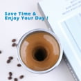 thumbnail image 2 of DaaSiGwaa Rechargeable Self Stirring Mug - Magnetic Electric Auto Mixing Stainless Steel Cup for Office/Kitchen/Travel/Home-400 ml/13.5 oz(White), 2 of 8