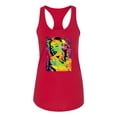 thumbnail image 2 of Wild Bobby, Colorful Woman Marilyn Monroe Pop Culture Ladies Racerback Tank Top, Red, X-Large, 2 of 3