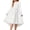 White, variant on Fesfesfes Girls Long Sleeve Party Dress With Belt Elegant Pleated Flowy Formal Gown For Special Occasion Birthday Celebration Holiday Outfit(Black#1,8-9 Years)