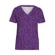 thumbnail image 4 of Tops Para Mujer Salir Tops Casual Manga Corta Con Cuello en V Uniforme Estampado Bolsillos Blusa Enfermería Odeerbi ODB150481, 4 of 5