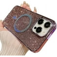 thumbnail image 7 of Compatible with iPhone Case,[Compatible with Magsafe] Crystal Diamond Glitter Bling Sparkly Soft Shockproof Cover for Women Girls Phone Case (Pink,iPhone 15 Pro Max), 7 of 7