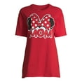 thumbnail image 2 of Disney Minnie Mom Family Red Adult Ladies Tee Shirt, 2 of 5