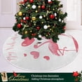thumbnail image 6 of FMSHPON Flamingo Lover Xmas Christmas Tree Skirt Stand Mat for Holiday Party Decoration Indoor Outdoor 36 inches, 6 of 6