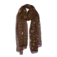 thumbnail image 1 of INSPIRAR CHIC Bufanda de Mujer Chiffon Protector Solar Traje de Baño Larga Chal Floral Envolturas Café, 1 of 6