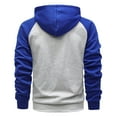 thumbnail image 5 of LIIPEE Men Hoodies Color Block Long Sleeve Drawstring Zip Up Hooded Sweatshirt With Pockets Male Breathable Travel Sweatshirts,Blue,Xl, 5 of 5