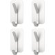 thumbnail image 1 of Gancho Adhesivo 4 Piezas Gancho de Pared Adhesivo 3M para Baño Cocina Puerta de Oficina, Antioxidante e Impermeable sin Perforar Toallero, Plata, 1 of 5