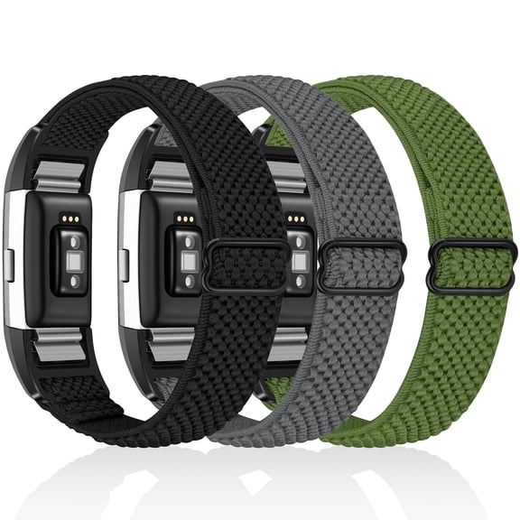 Elastic Bands Compatible with Charge 2 Band, Solo Loop Stretchy Nylon Wriststrap for Charge 2 Women Men