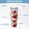 thumbnail image 5 of Pofeuu Lilies Flowers Print 40oz Ice Bully With Handle And Straw Stainless Steel Vacuum Insulated Cup And 2 In 1 Straw Lid, 5 of 8