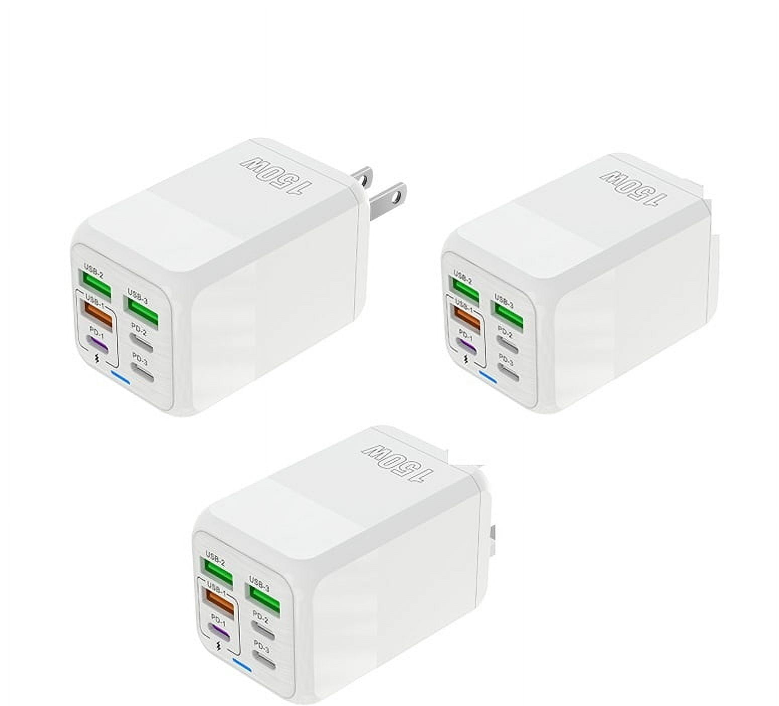 US 6 Port Mobile Phone Charger Fast Charging Adapter 150W 4 USB 2 Type C Wall Fast Charger ,Fast Charging Devices