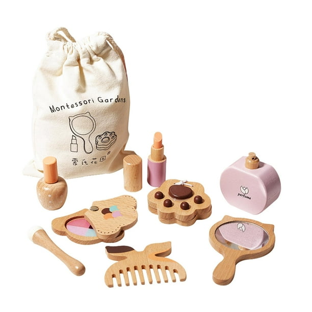Niños de maquillaje de maquillaje Juego de madera para niños Vanity Washable Girl Singing Together Juego de tocador juntos