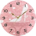thumbnail image 5 of Dreamtimes High Heel Shoes Wall Clock, 10 Inch Silent Non Ticking Round Clock Oil Painting Clock Easy to Read Clock for Living Room Bedroom Bathroom Home Decor, 5 of 7