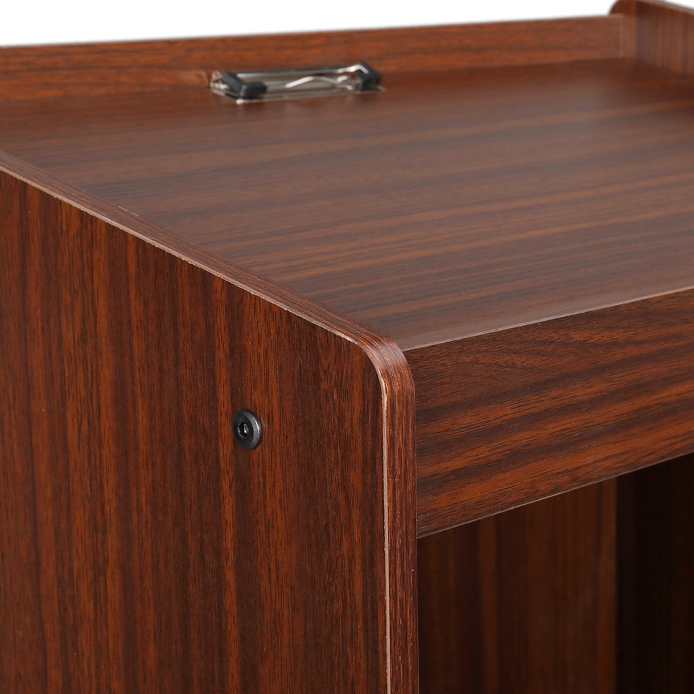 Kepooman Wood Pulpits with Wheels, Podium with Removable Shelf with Compartments for Restaurants Classrooms, Small Reception Desk Lectern for Churches, Walnut Kepooman Wood Pulpits with Wheels, Podium with Removable Shelf with Compartments for Restaurants Classrooms, Small Reception Desk Lectern for Churches, Walnut