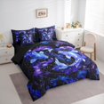 thumbnail image 3 of Manfei Goldfish 7pcs Bedding Comforter Set,Constellation Horoscope Queen Bedding Sets,Purple Blue Ombre Queen Sheet Sets For Girls Boys,Luxury Bedroom Decor Reversible, 3 of 8