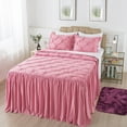 thumbnail image 2 of JML Full Ruffle Skirt Bedspread Set 4 Piece, Pintuck Coverlet with Shams and Area Rugs, 2 of 7
