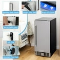 thumbnail image 5 of Spaco Compact Refrigerator with Adjustable Thermostat and Stainless Steel Door-Silver, Compact Refrigerator for Dorm, Office, Bedroom, 5 of 10