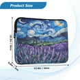 thumbnail image 3 of Wobogo Lavender Starry Night Laptop Sleeve 15.7 inch Lightweight Zipper Design Soft Padded Protection Against Scratches and Impacts, 3 of 8