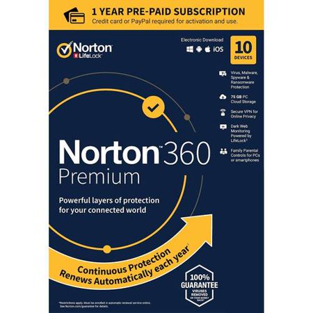 Norton 360 Premium (10-Device) (1-Year Subscription) - Android|Mac|Windows|iOS [Digital ...