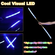 2 in 1 LED Light up Ninja Toy Sword with Motion Sounds Excellent Gift For Costume and Birthday (Blue)