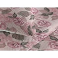 thumbnail image 3 of Ambesonne Vintage Roses Quilted Bedspread Set 3 Pcs, Botany Floral Boho, King, Pale Pink Pastel Pink, 3 of 4